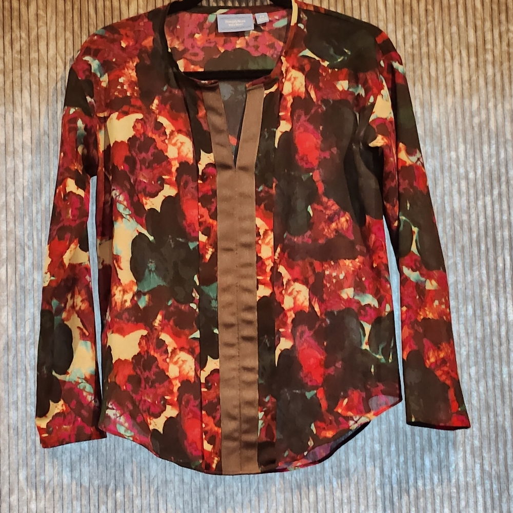 Woman's Simply Vera Vera Wang Ling Sleeve Shirt